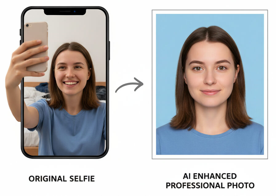 Professional ID photo examples